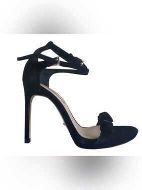 Massimo Dutti Suede High Heels with Double Ankle Strap